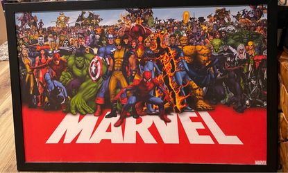 Marvel Characters Framed Wall Art Print