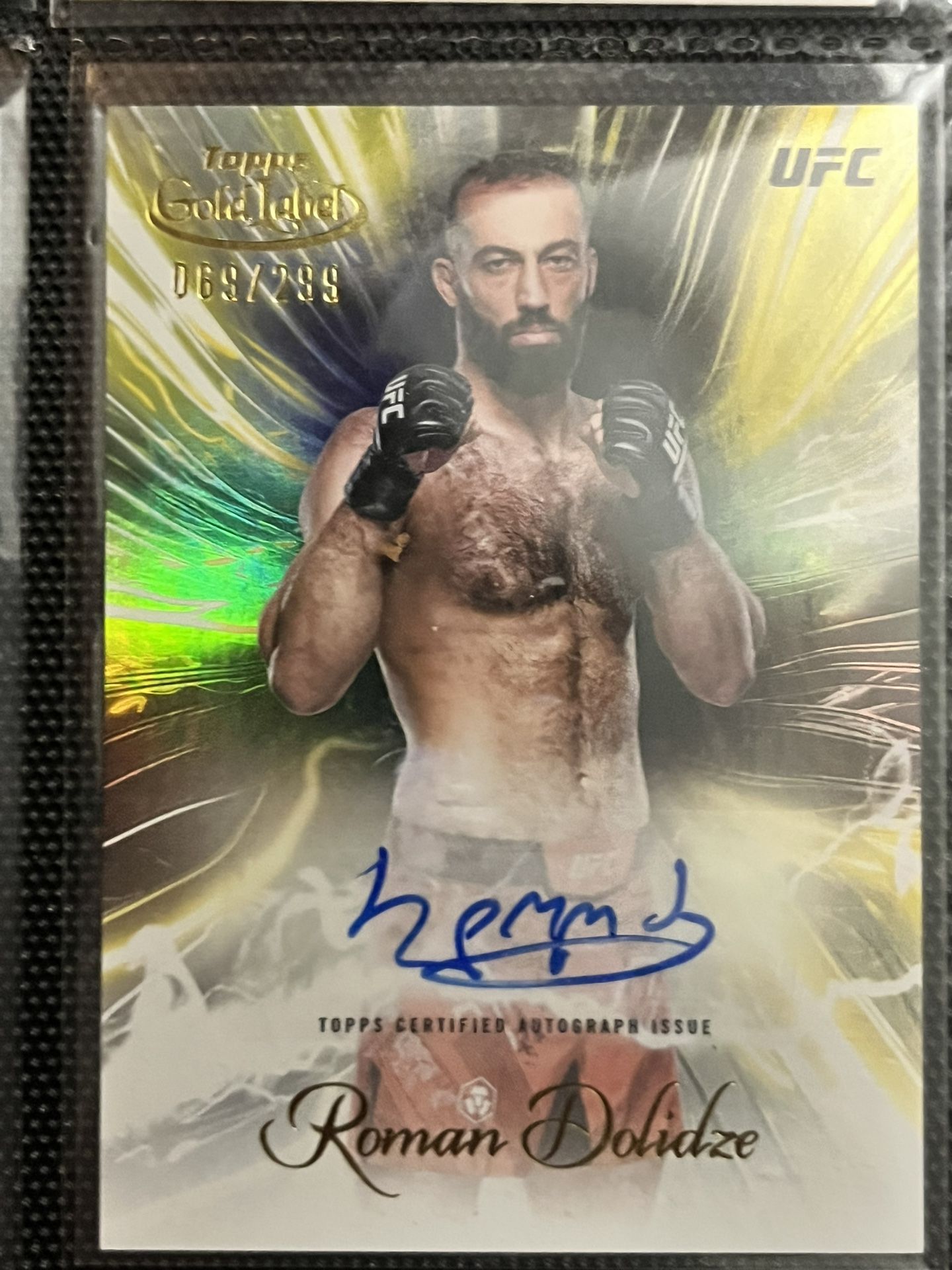 UFC card Lot With Patches And Autos