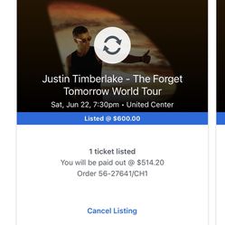 Justin Timberlake tickets United Center Chicago
