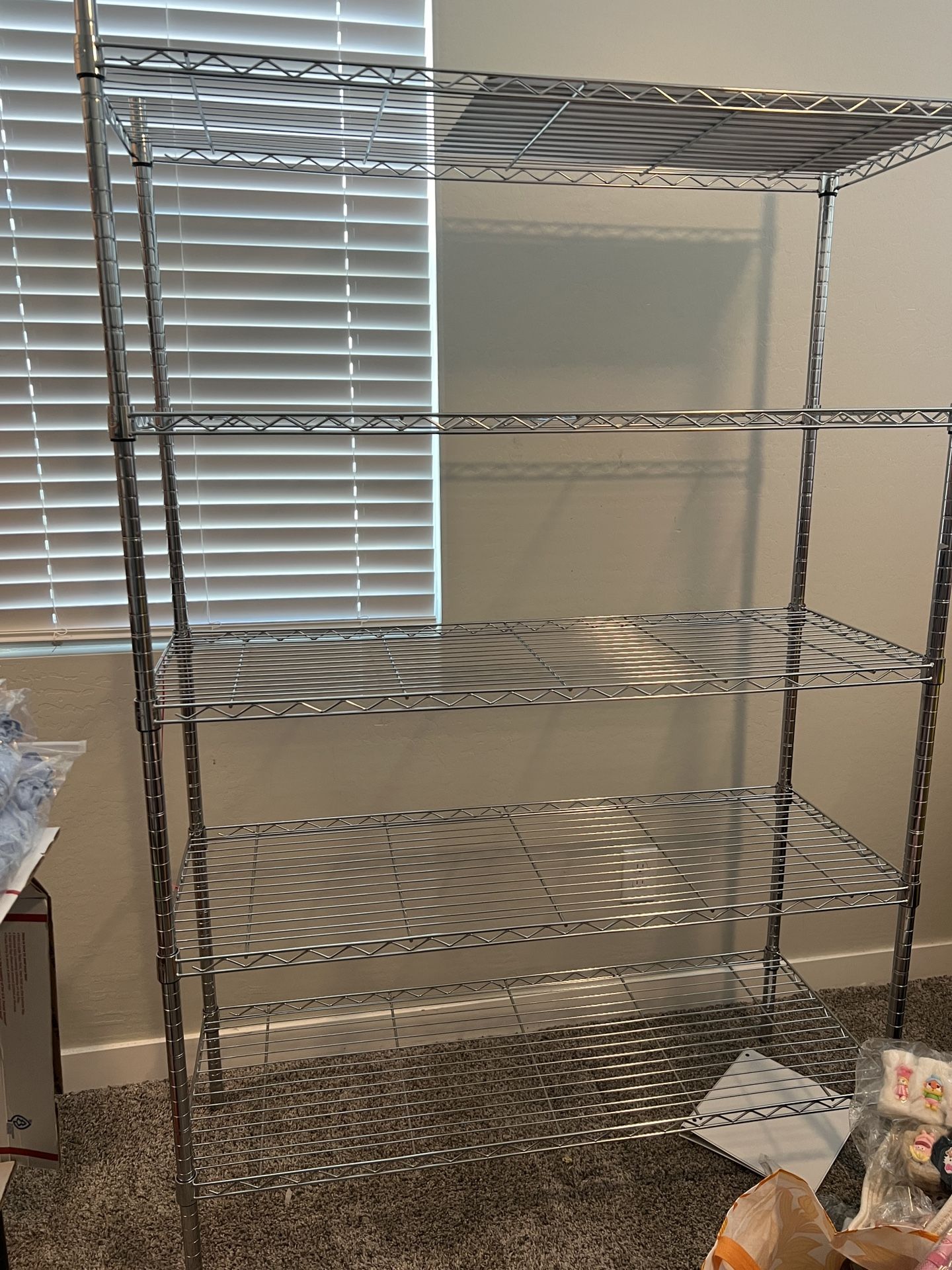 5 Tier Wide Wire Shelving - Brightroom