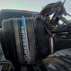 Late 80s 50 Horse Mercury Boat Motor 