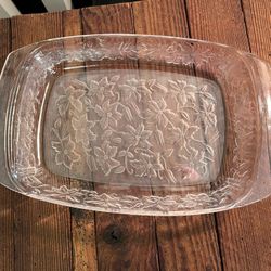 Vintage Princess House Fantasia Crystal Frosted Bottom Baking Dish