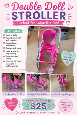 Double Doll Stroller