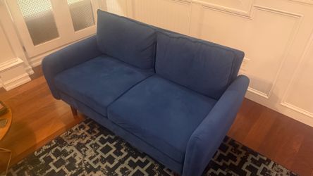 Blue love seat