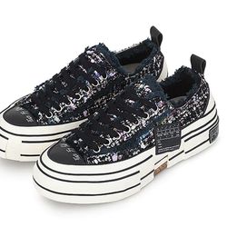 Designer inspired Yves G.O.P TWEED. LOWS - D.B. Saint Laurent black platform sneakers #luxury #sneakers