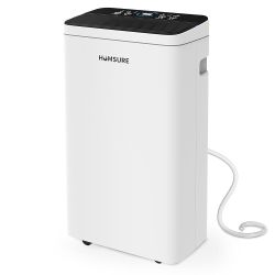 Humsure Dehumidifier 30 Pint 1500 Sq Ft, Dehumidifiers For Home, Dehumidifier With Drainage Hose In Basement Bathroom And Bedroom, Intelligent Humidit
