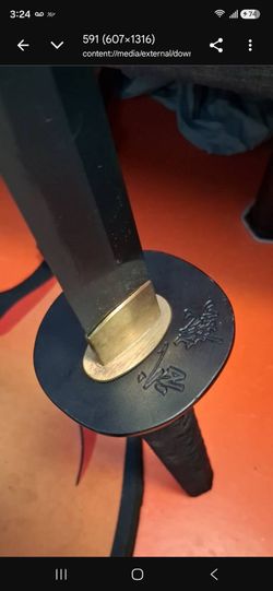 Katana Sword with Black Tsuba