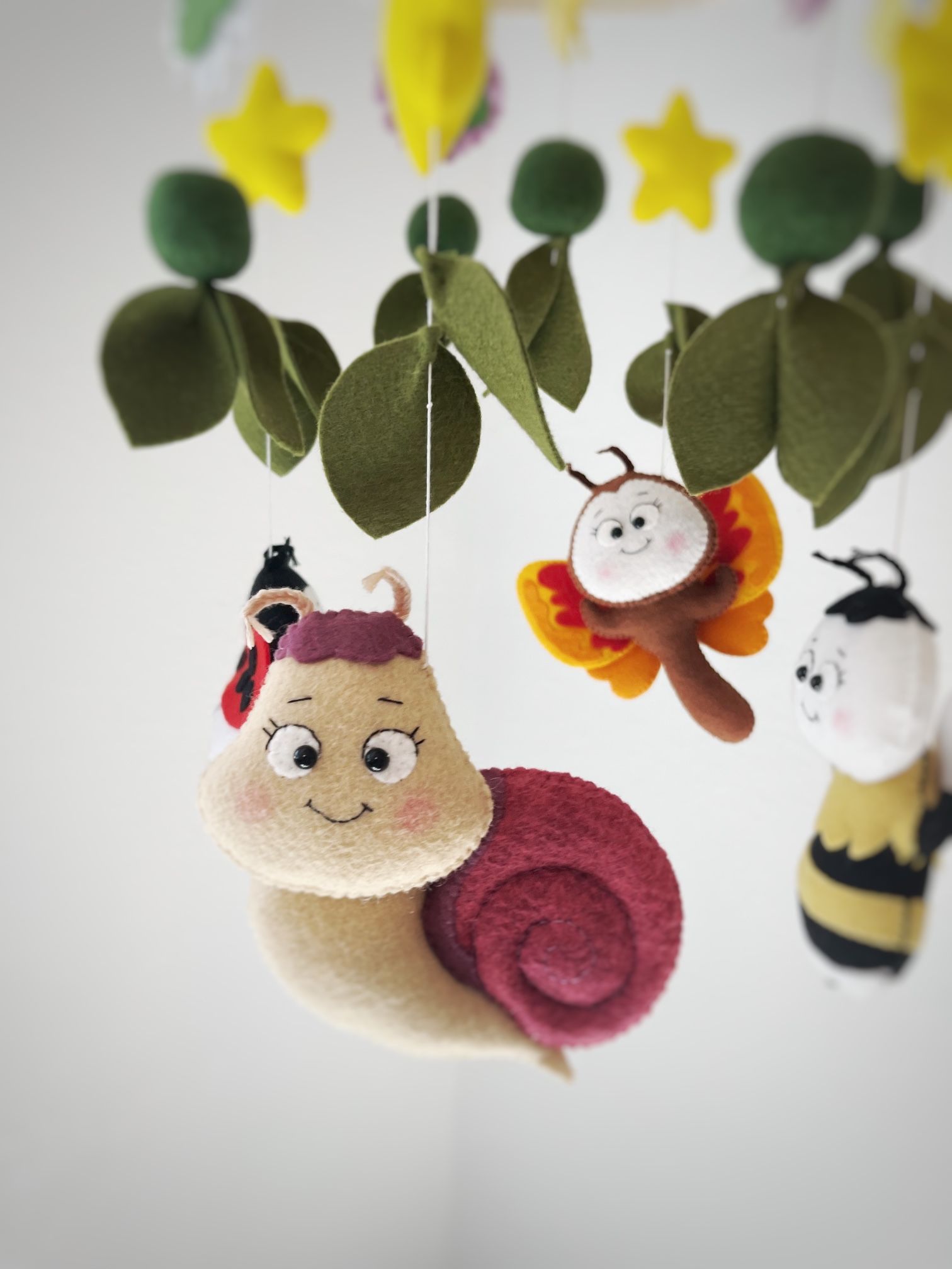 Handmade felt crib mobile A wonderful gift for a baby