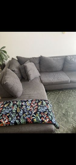 Grey L couch