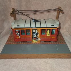 Disney California Adventure Buena Vista Red Car Trolley Figurine 