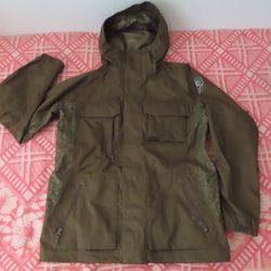 vintage rare burton ronin als hooded jacket paisley print small S green