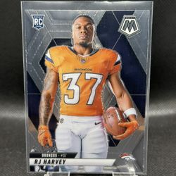 đź’Ą2025 Panini Mosaic #284 RJ Harvey (RC) Photo Variation Denver Broncos!!!