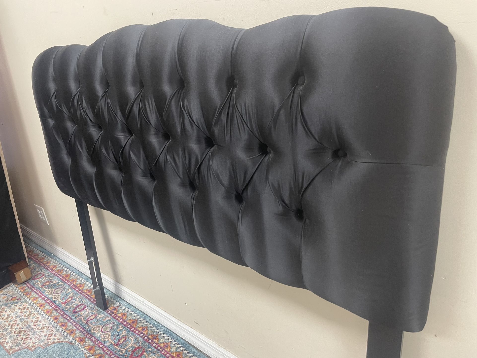 Queen Upholstered Bed Headboard 63”W Black 🚚 Extra