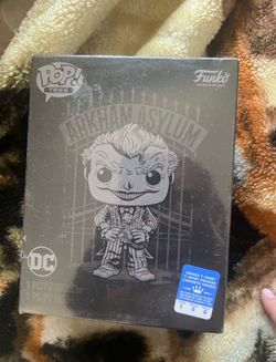 The Joker Arkham Asylum Chrome Funko Pop T Shirt Bundle NEW