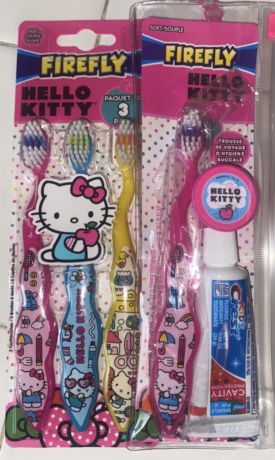 Hello Kitty Firefly Toothbrush Set