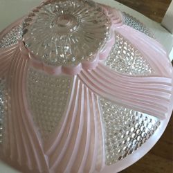 BEAUTIFUL antique Glass Ceiling Light Cover /porch Pick Up Only