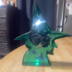 Wizard of Oz Wicked Witch collectible decorative glass dish/tray by Westland Giftware.