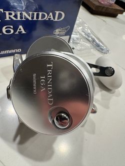 Murrieta Shimano Trinidad 16a star drag ready to go salt water fishing reel.