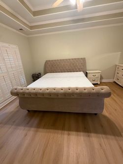 King size bed, mattress,nightstand and dresser