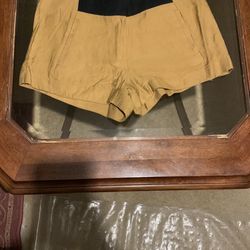 BCBGeneration Tan and Black High Waist Shorts