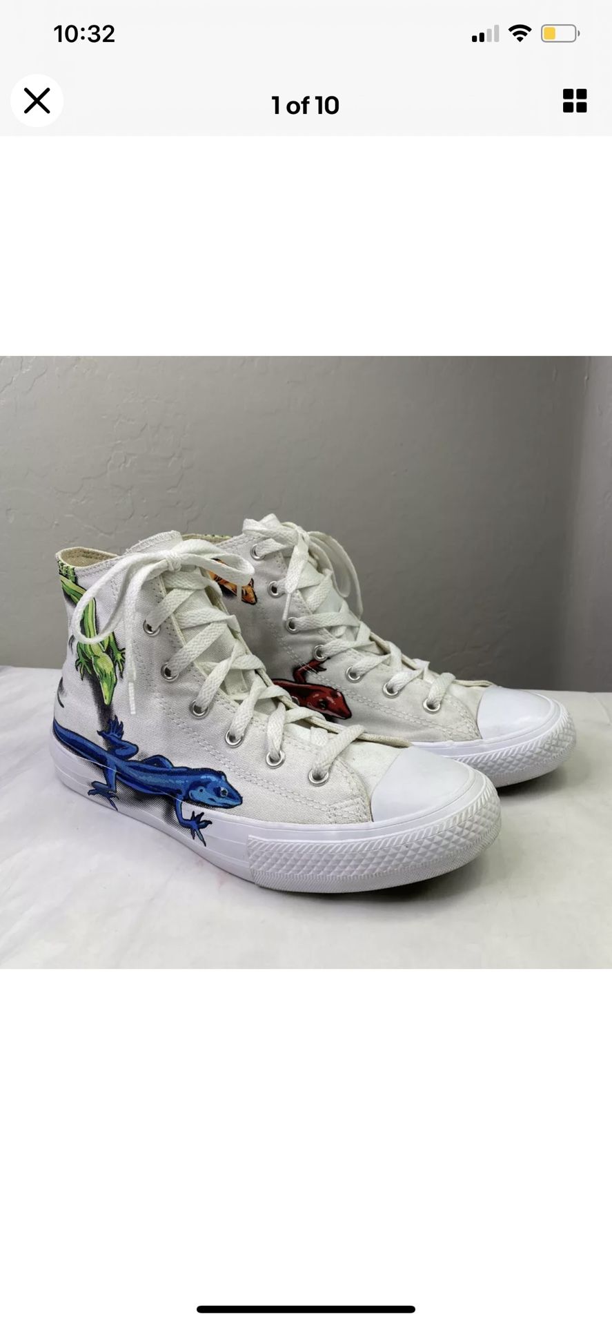 Converse All Star Lizard Print Hi Top 667943F Shoes Size 6 Junior