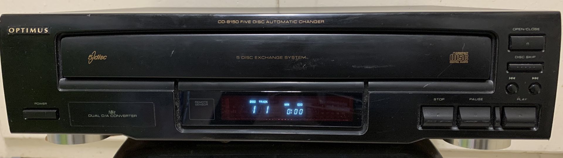 OPTIMUS CD-8150 CD Player 5 DISC CHANGER