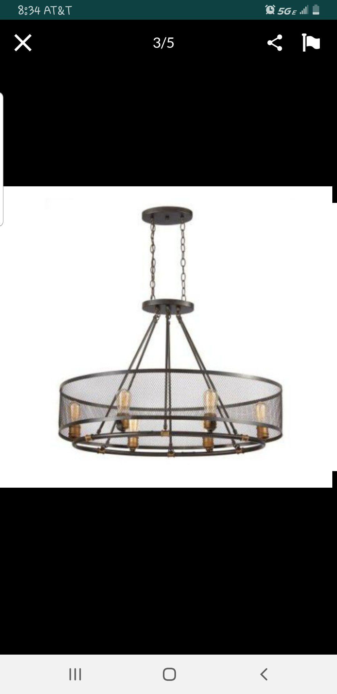 HOME DECORATORS COLLECTION Mayfield Park 6-Light Oval Chandelier, (NEW IN UNOPENED BOX)