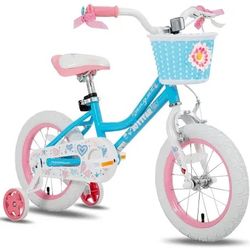 NEW Joystar Angel Girls Bike with Training Wheels & Basket