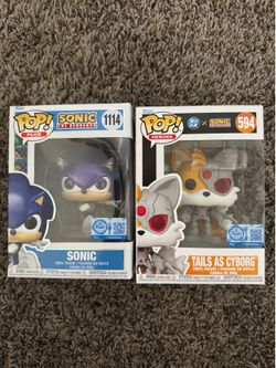 Sonic and Tails funko pops