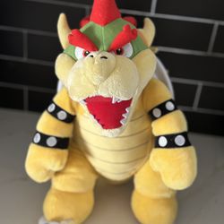Build-A-Bear Stuffed King Koopa Bowser Plush Nintendo Super Mario No Sound 15"