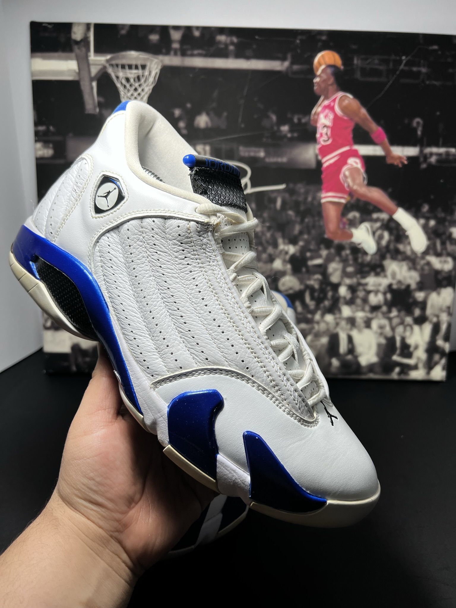 NIKE AIR JORDAN XIV 14 RETRO HYPER ROYAL BLUE 487471-104 SZ 9.5 BULLS & VNTG 🔥