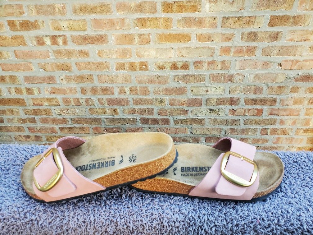 Birkenstock Madrid Big Buckle Nubuck Sandals 36 US Size 5-5.5