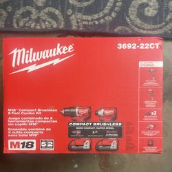 Milwaukee Compact Brushless 2-Tool Combo Kit 3692-22CT