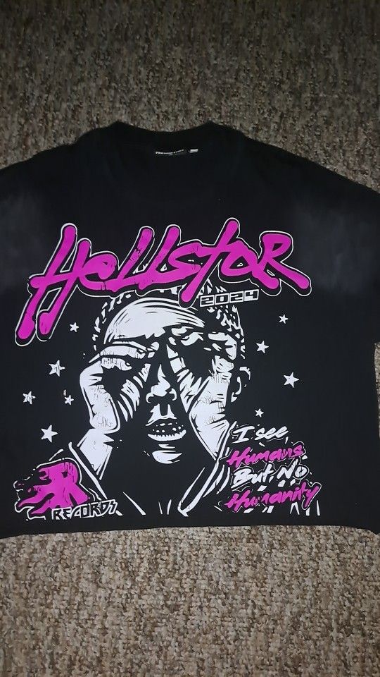 Hell Star Shirt Black And Pink ,S:L