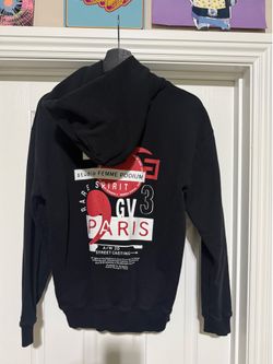 Givenchy Paris GV3 Graphic Hoodie Black Women's Small