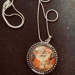 Santa Clause Charm Necklace 