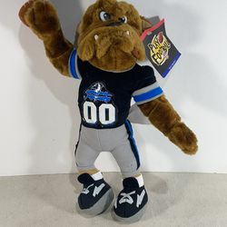 Vintage 1998 Nanco Carolina Panthers Plush Stuffed Toy Bulldog Doll NFL