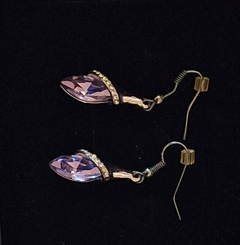 Purple Crystal Earrings