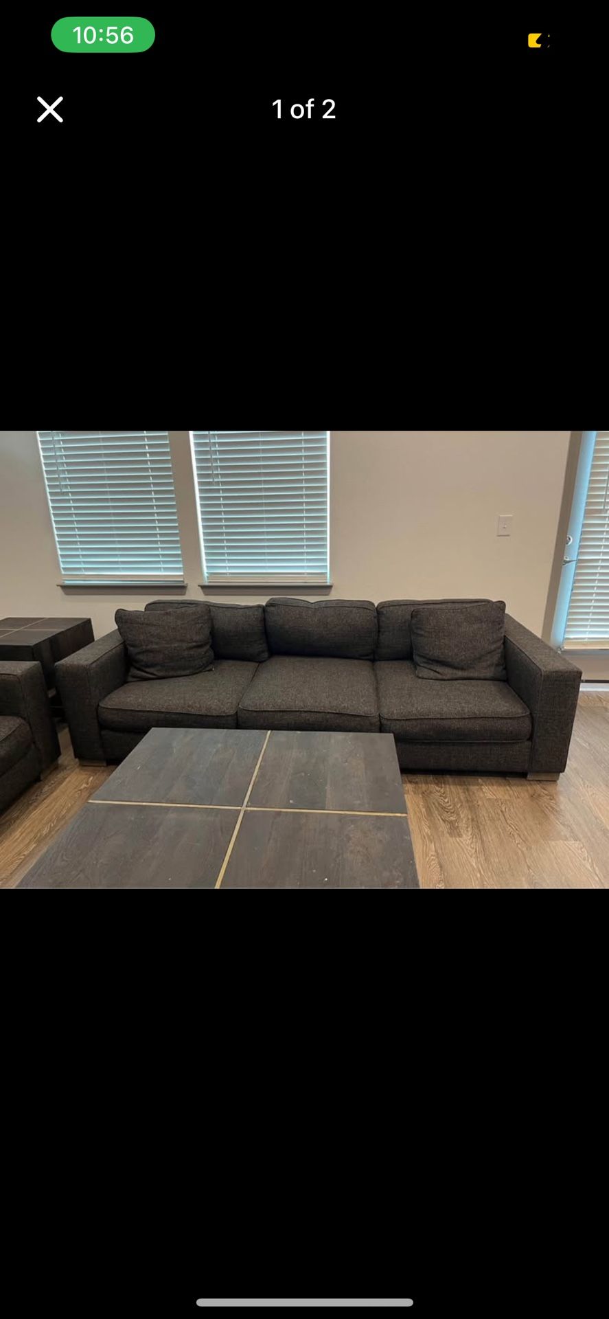 Dark Grey Sofa Set