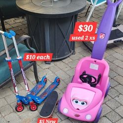 Scooter, Skate Board, Push Car READ DESCRIPTION 