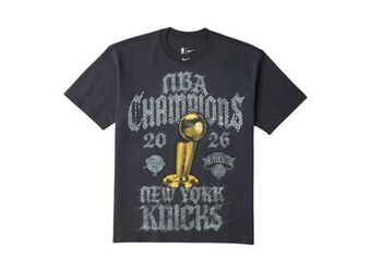 Knicks Rhinstone Finals Merch Champs Shirt Grey – Size L