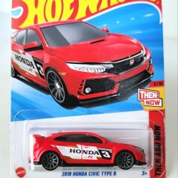 Hot Wheels  2018 Honda Civic Type R Then and Now Red