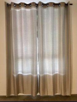 Curtains with pole included