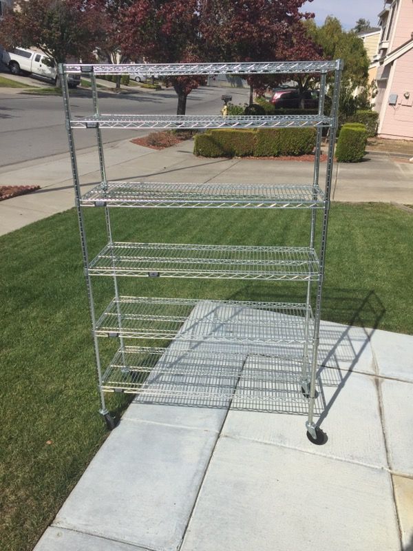 Placetech 6-tier Wire Shelving Rack, 48” x 72” x 18”, NSF