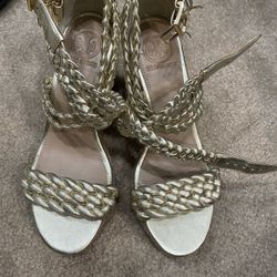 Leather Tory Burch Wedges Size 5