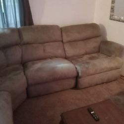 3 Recliners Sectional