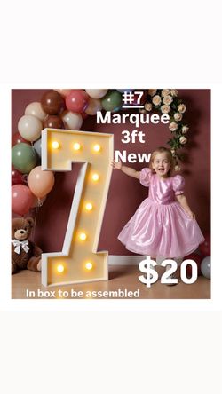 3FT Marquee Numbers, Large Light Up Numbers 7 for 7th Birthday Decor Light Up Sign 7, Numeros 7 De Cumpleaños for 7th 27 Birthday Anniversary Decor, W
