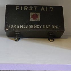 Vintage First Aid Metal Box 