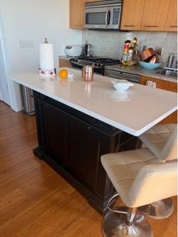 Kitchen Island with custom marble top