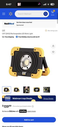 CAT 324122 Rechargeable LED Work Light